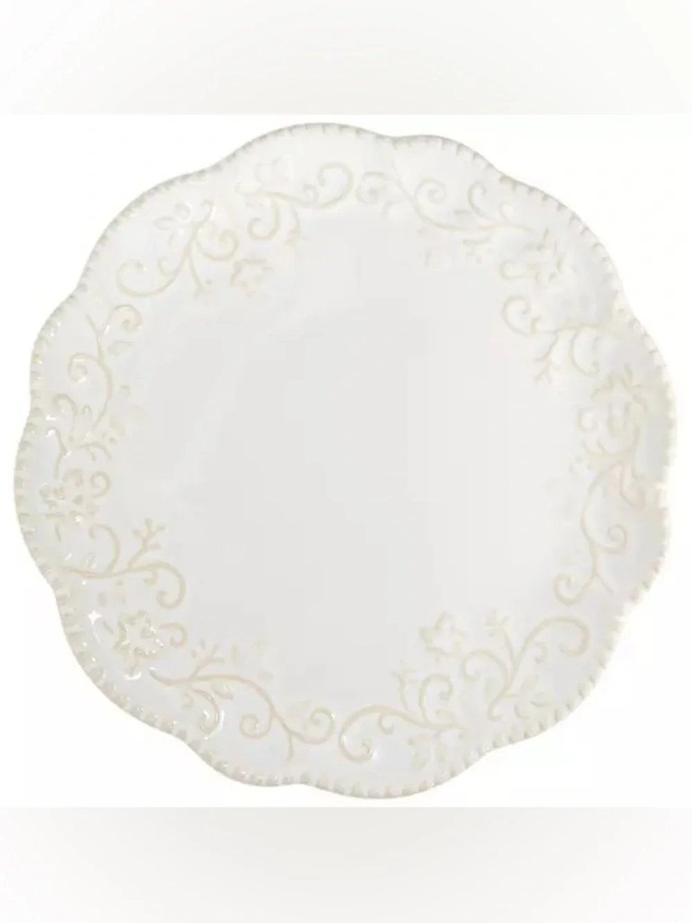Embossed Scalloped Salad Plates